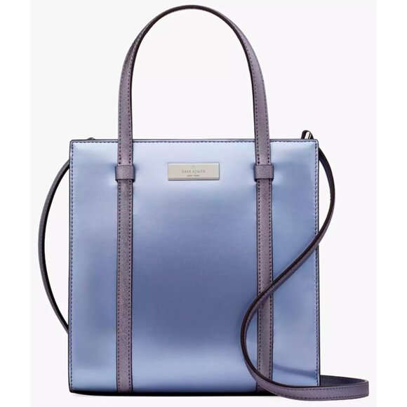 kate spade Handbags - S Kate Spade Kenzie Patent Small Tote Bag KI956 Blue Candied Flower Purse NWT